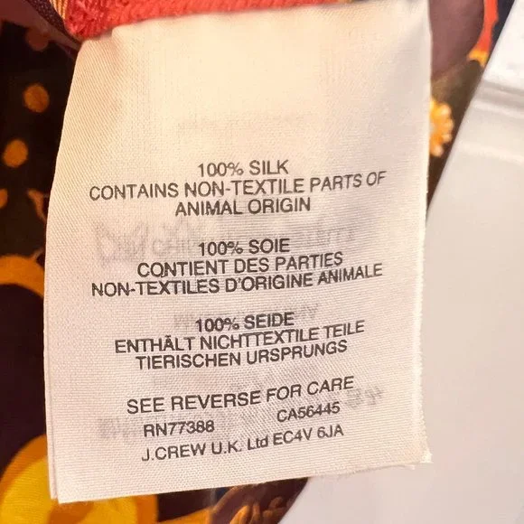 J. Crew Sleeveless Floral Silk Top Size 2 - Picture 5 of 5